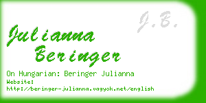 julianna beringer business card